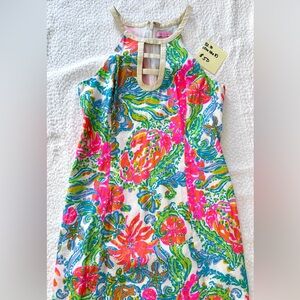 Lilly Pulitzer Multicolor Tropical Print Halter Dress
